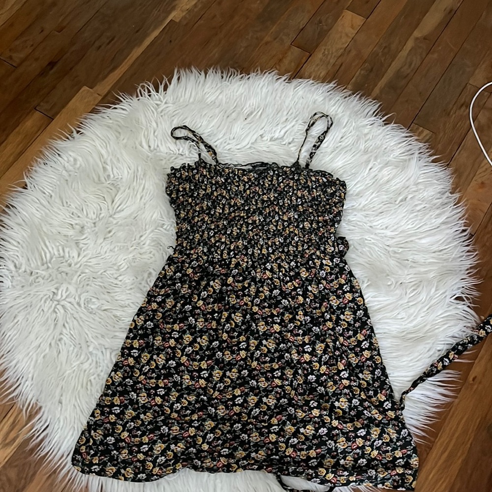 Green floral dress